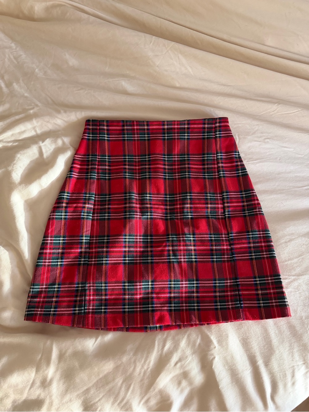 John Galt red plaid mini skirt XS